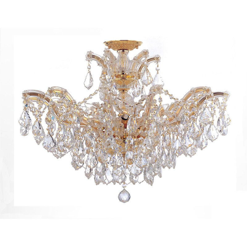 Weekes 6-Light 27'' Semi Flush Mount, Swarovski Spectra