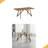 70"W Rectangular Geometric Cross Base Dining Table