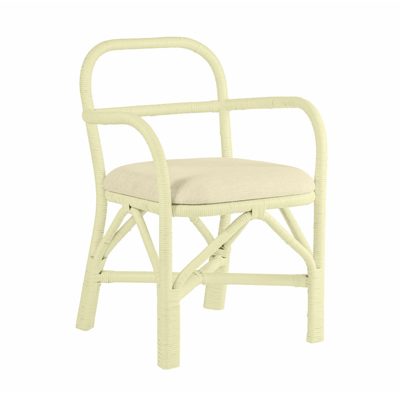 Chaise en rotin vert, Crème