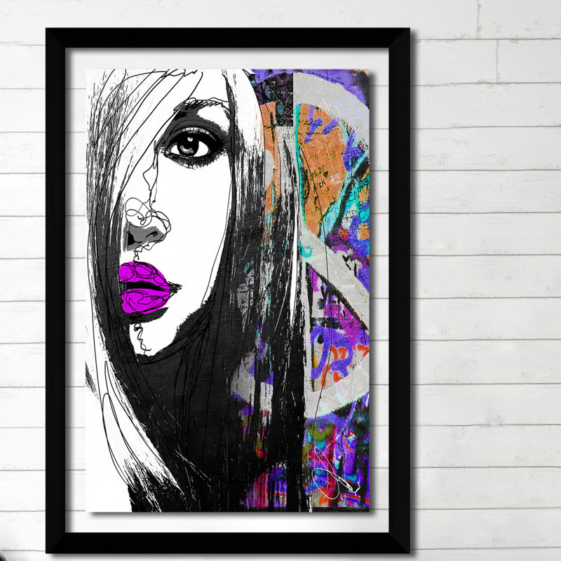 «Peace», impression sur toile, Cadre noir, H 27,5 po x l 21,5 po x P 0,75 po