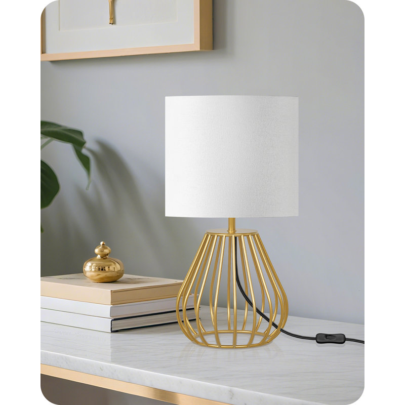 12.6" Small Table Lamp , Gold