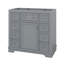 Meuble-lavabo 36 po sans lavabo, base seulement, une armoire et six tiroirs, cadre en bois massif avec tablette réglable-114294642