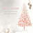 7Ft Unlit Spruce Artificial Christmas Tree With Realistic Branches And 1000 Tips, Pink
