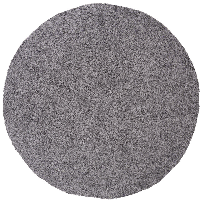 Tapis de couleur unie à poils longs Schwanke Performance, Rond 4 pi
