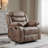 37" Wide Modern PU Leather Soft Backrest Manual Recliner with Massage & Heating Function Brown-1271586355