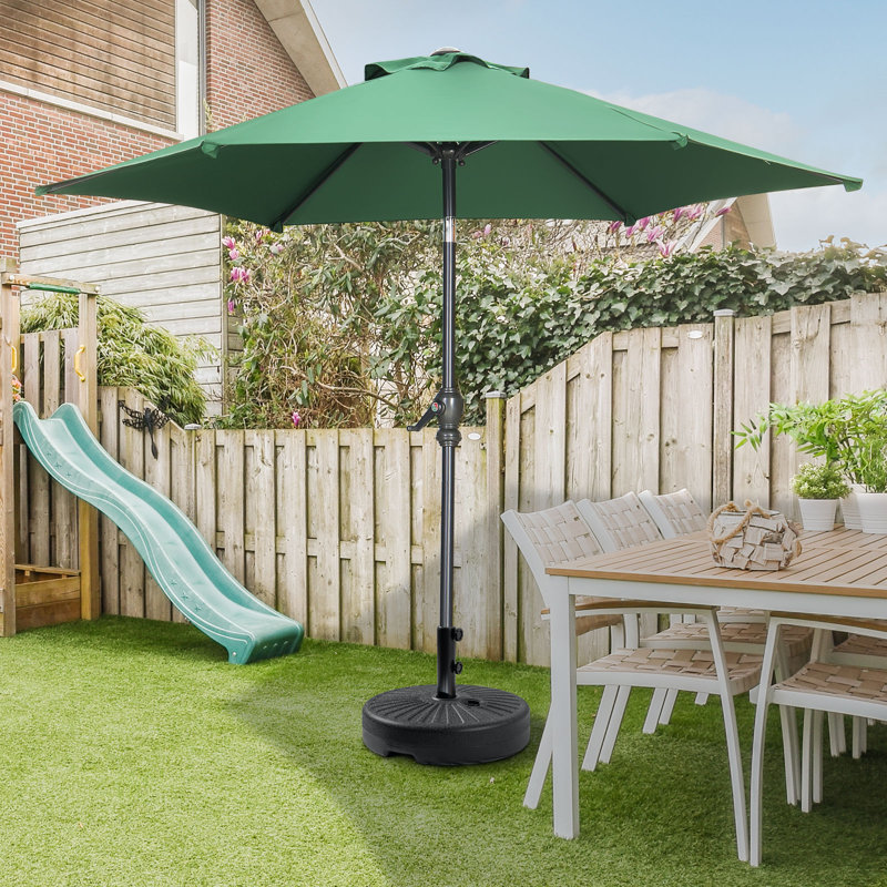 Parasol de marché 7,5 pi avec base Ehmann, Vert