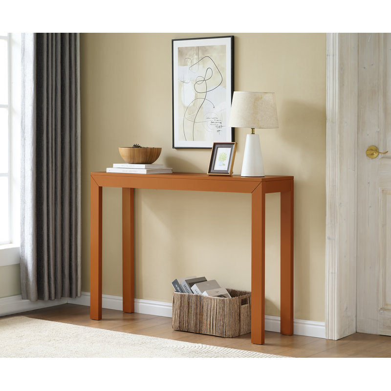 Console moderne pour le hall d'entrée ou le salon, table de canapé étroite avec un design rectangulaire élégant pour le couloir ou le canapé derrière