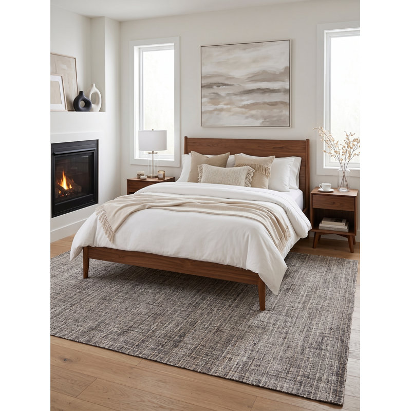 Struttura Rectangle Area Rug in Natural Charcoal/Beige, Rectangle 5' x 8'