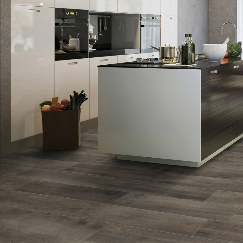 Carreau de porcelaine italien aspect bois 9,5 "x 48" Greenwood, Grège