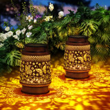 Butterflies Solar Powered Integrated LED Outdoor Lantern (Set of 2) Solar Lighting