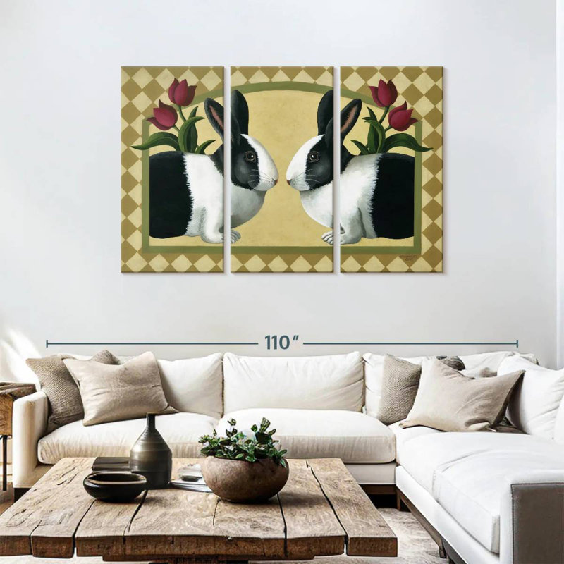 Brampt Rabbit Bunnies, 48" H x 74" W
