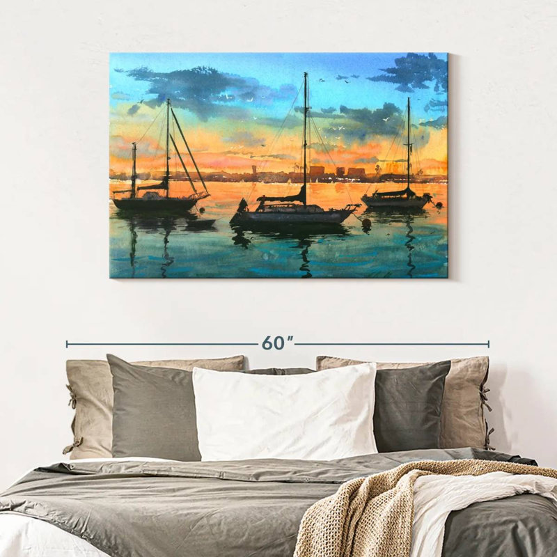 Mehar San Diego Harbor, 32" H x 48" W