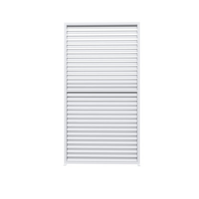 Purple Leaf Fixed Aluminum Shutter Wall For Louvred Pergola, White