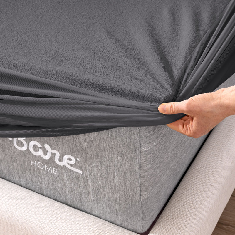 Protège-matelas ajusté ultra doux de qualité supérieure, Simple TG, Gris