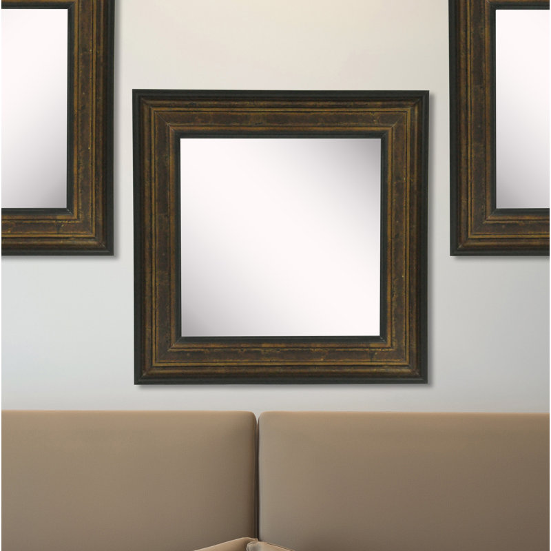 Ukiah Solid Wood Flat Wall Mirror