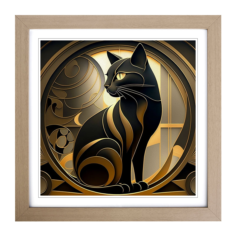 Single Picture Frame Print on Wood, Oak