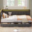 Modern Twin Daybed With Storage & Charging - Corner Design, Led Lights-112989728-118218639