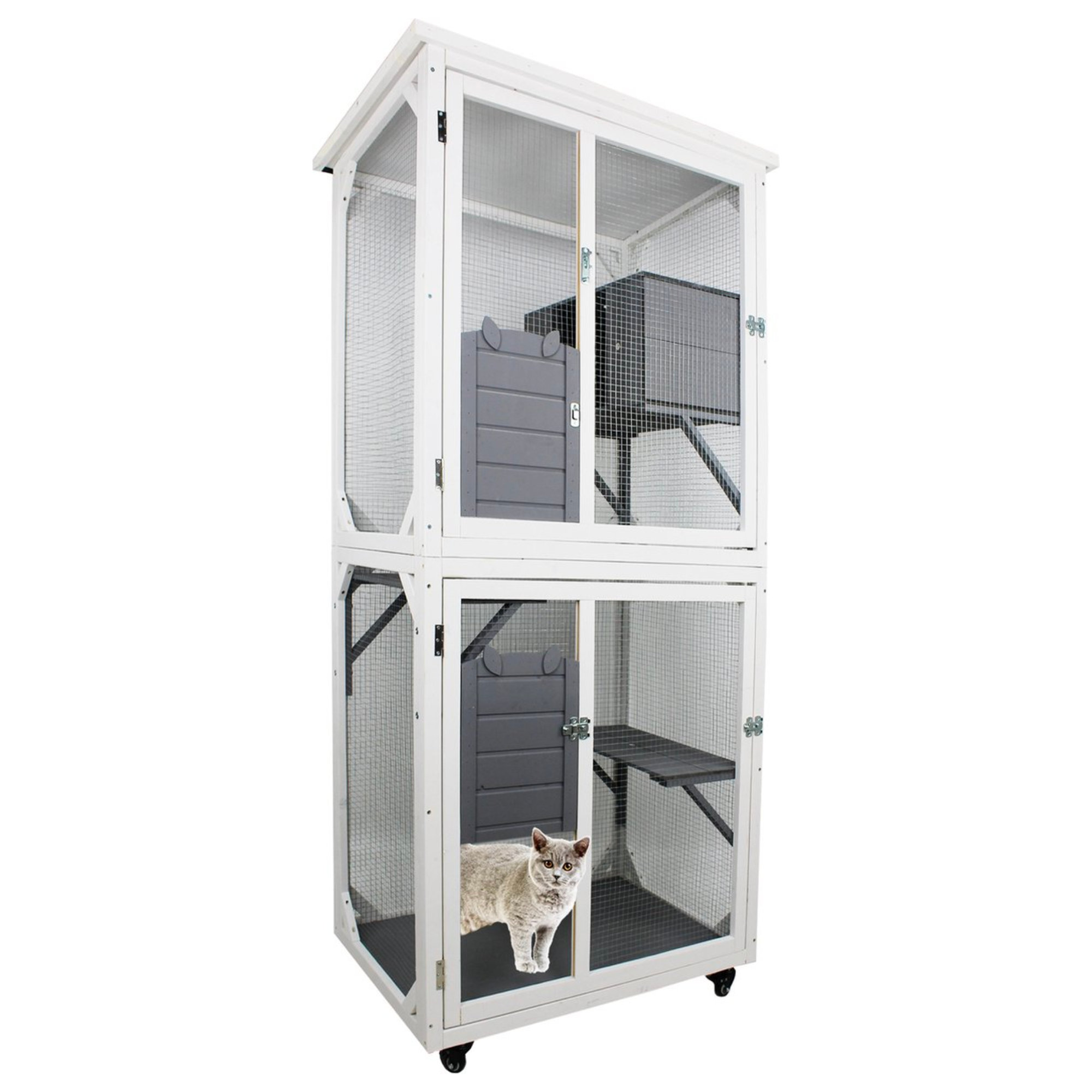 Tucker Murphy Pet™ XPT016 Outdoor indoor cat pet climbing rack play ...