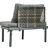 Half Moon Outdoor Sectional 6 - Piece Group With 2 High Low Coffee Tables, Pe , Tempered Glass, 4 Removable Zippered Back Cushions For Poolside Patio , Design , Water Garden-1525267882
