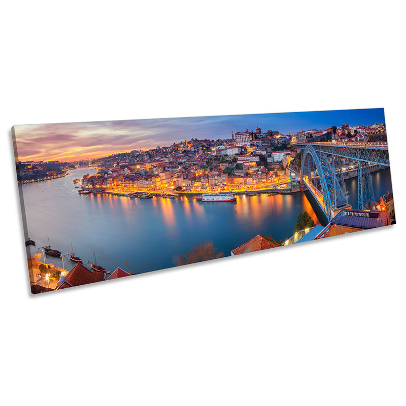 Luis Bridge Porto Portugal - Wrapped Canvas Panoramic Print, 60.96cm H x 182.88cm W
