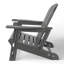 Chaise Adirondack d'extérieur en poly avec porte-gobelet-1684434908