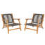 Fauteuils club d'extérieur en bois d'acacia Sierra-348019160