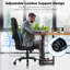 Fauteuil de bureau ergonomique avec support lombaire réglable George Oliver-1882093890