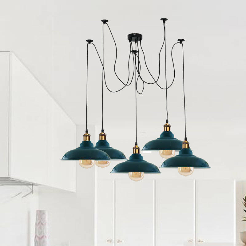 London 5 - Light Pendant, Cyan Blue