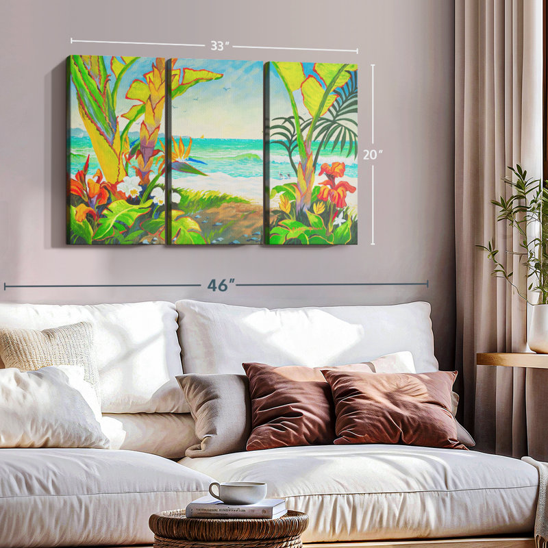 «Time To Chill At The Beach» sur toile, H 20 po x l 33 po x P 1,25 po