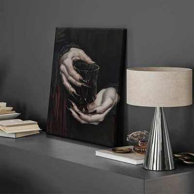 Wall Art Dark Academia Vampire Wall Decor Pictures Clawed Hands Dracula Painting.