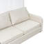 Armoire-lit double beige avec rangement pliable et conduit, pour un sommeil douillet et confortable