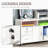 Printer Stand Home Office Mobile Cabinet Organizer Desktop With Caster Wheels, 2 Locking Breaks And Drawer