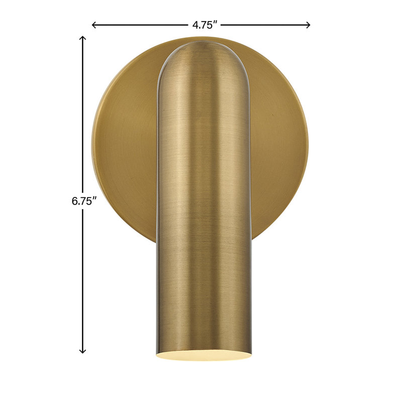 Jax 1 - Light LED Sconce, Heritage Brass