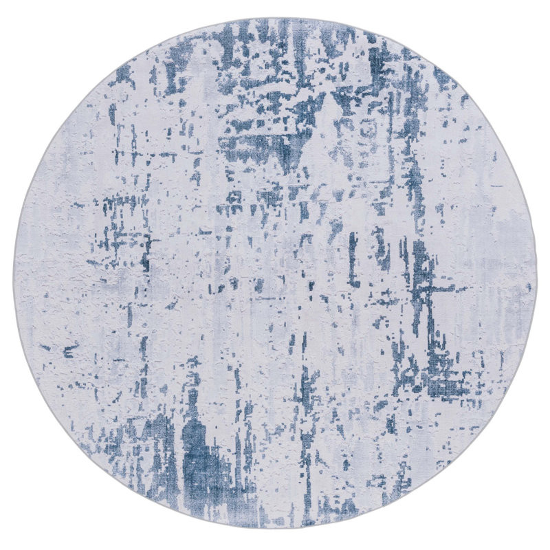 Tacoma Performance Machine Washable Abstract Rug, Square 6'