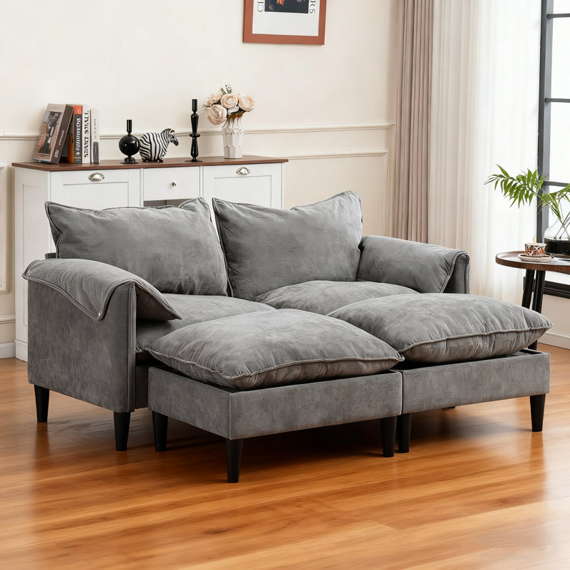 Convertible Combination Sofa Sofa U-Shaped Sofa With Footstools With Storage, Sofa For Living Room, Living Room/Bedroom/Office/Small Space 2-Seater Combination Sofa