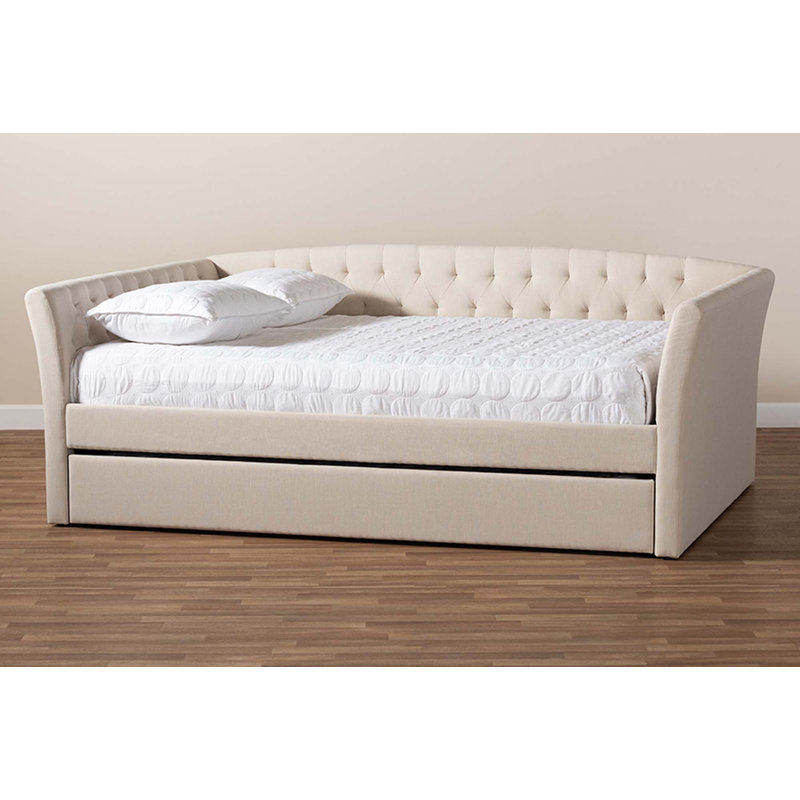 Earnest Upholstered Daybed, Queen, Beige