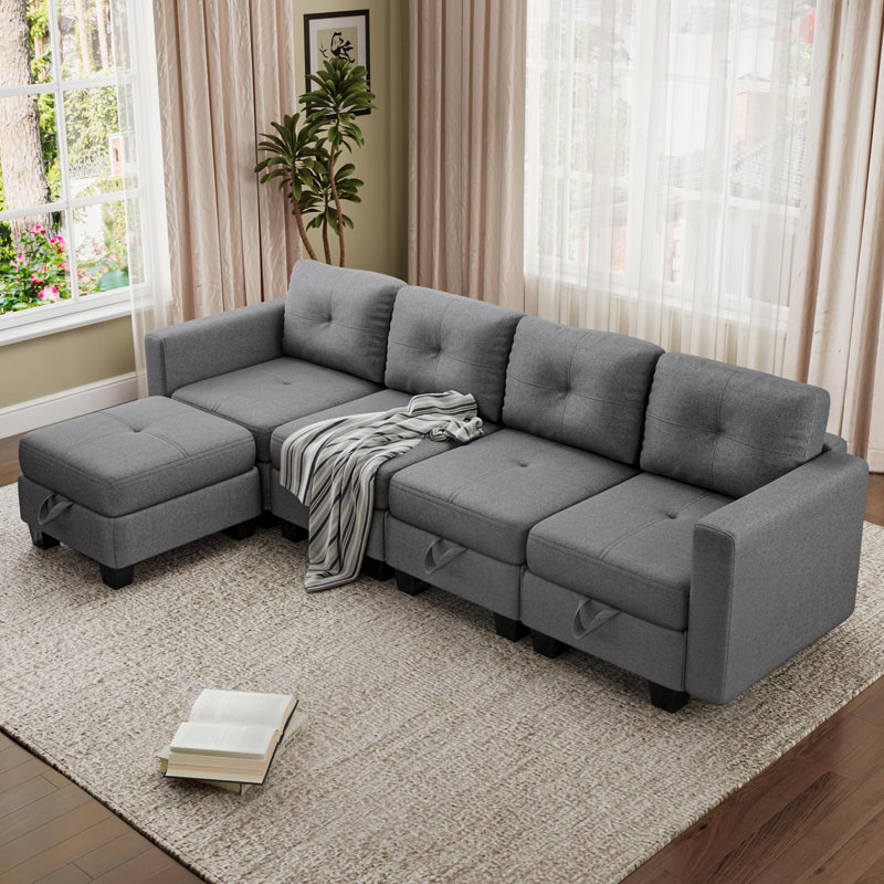 Fabric Corner Sofa, 4