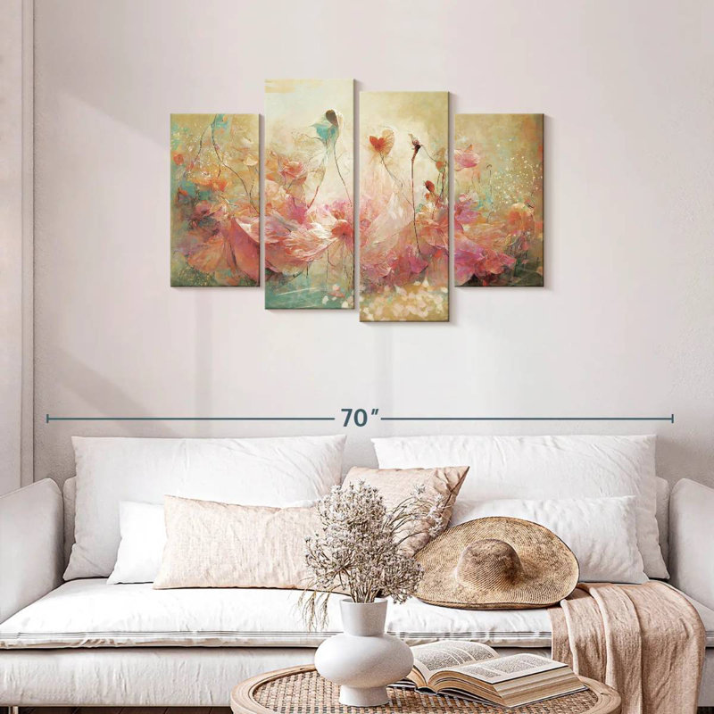 Fleurs éthérées abstraites Avery, H 27 po x l 43 po