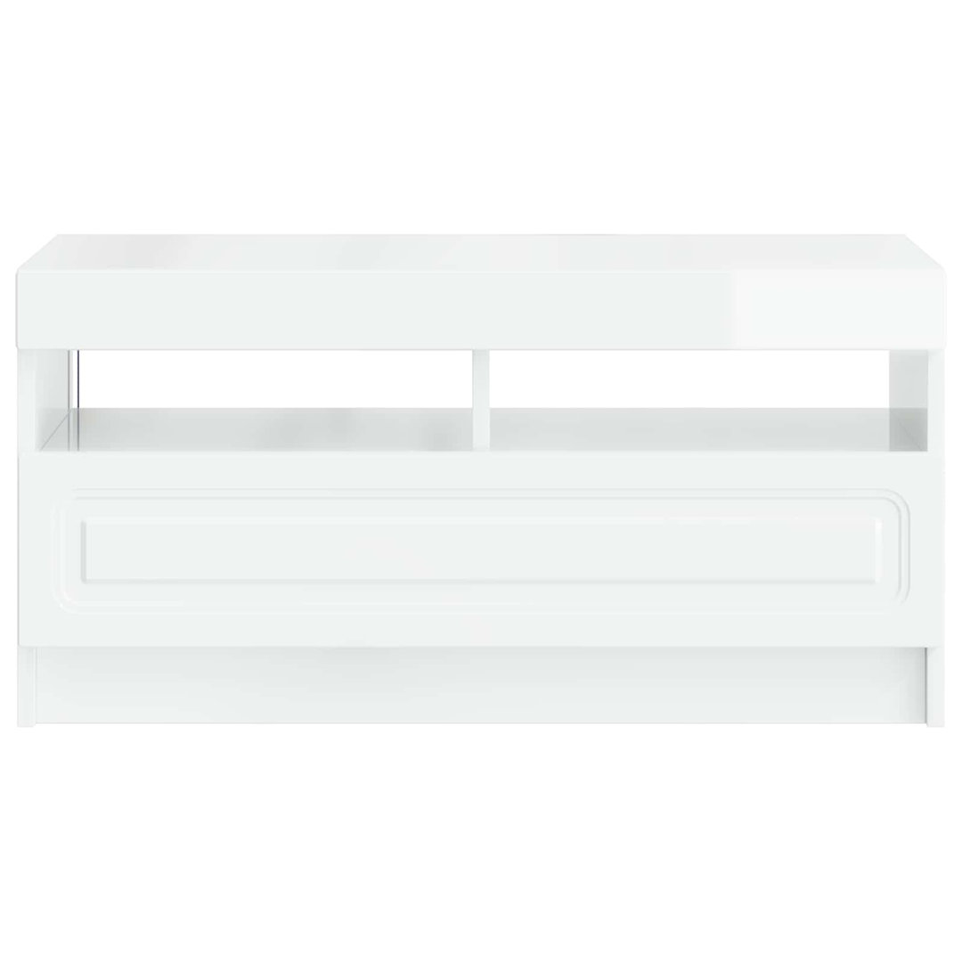 LED TV Cabinet with LED Strip Lights UTRECHT Engineered Wood Furniture