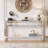 Mirrored Console Table with Shelf, 59" Modern Entryway Table Glass Sofa Table with Mirror Finish