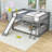 Full Over Full Bunk Bed with Slide and Ladder-517816958
