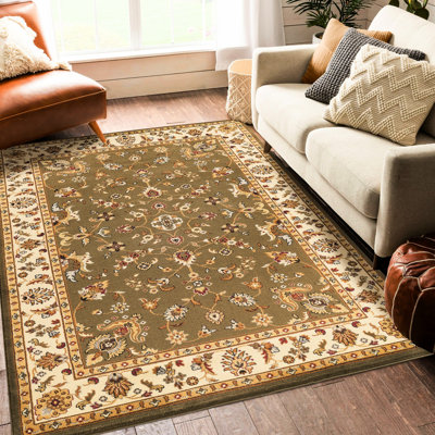 10 pi. 6 po Tapis X 14 avec un motif en polypropylène indémodable classique et sophistiqué