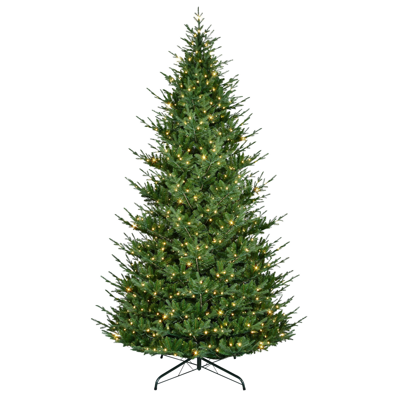 12' Pre-Lit Artificial Hillside Spruce Tree, 12'
