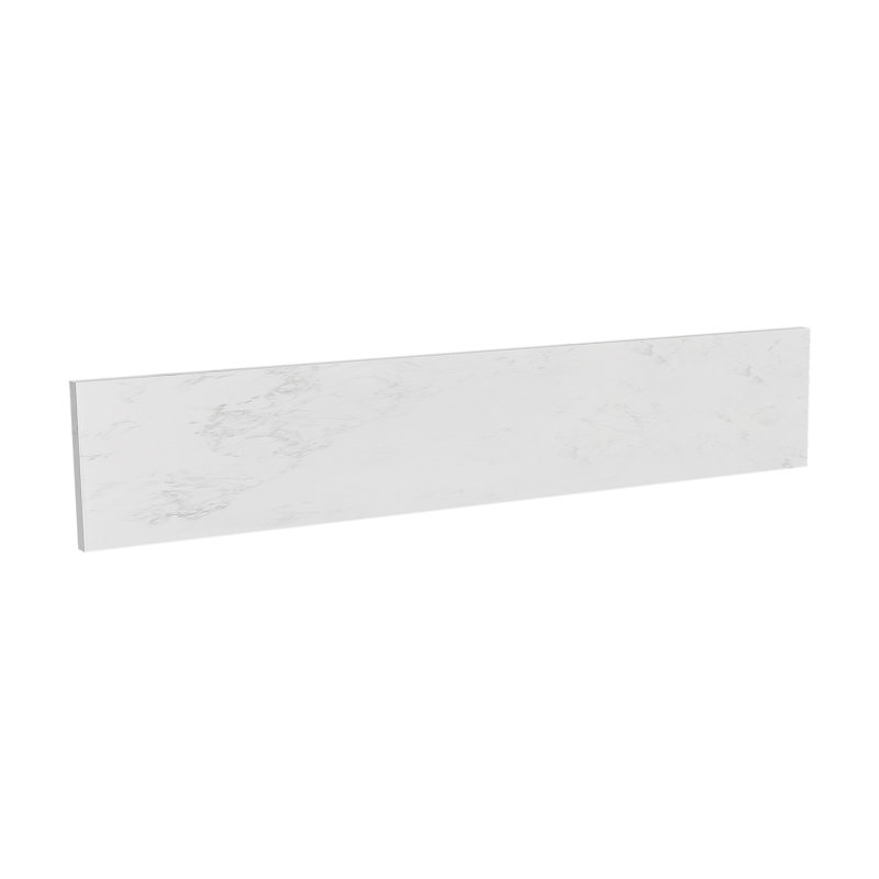 Carrara White Engineered Stone Bathroom Vanity Sidesplash 21" x 4"