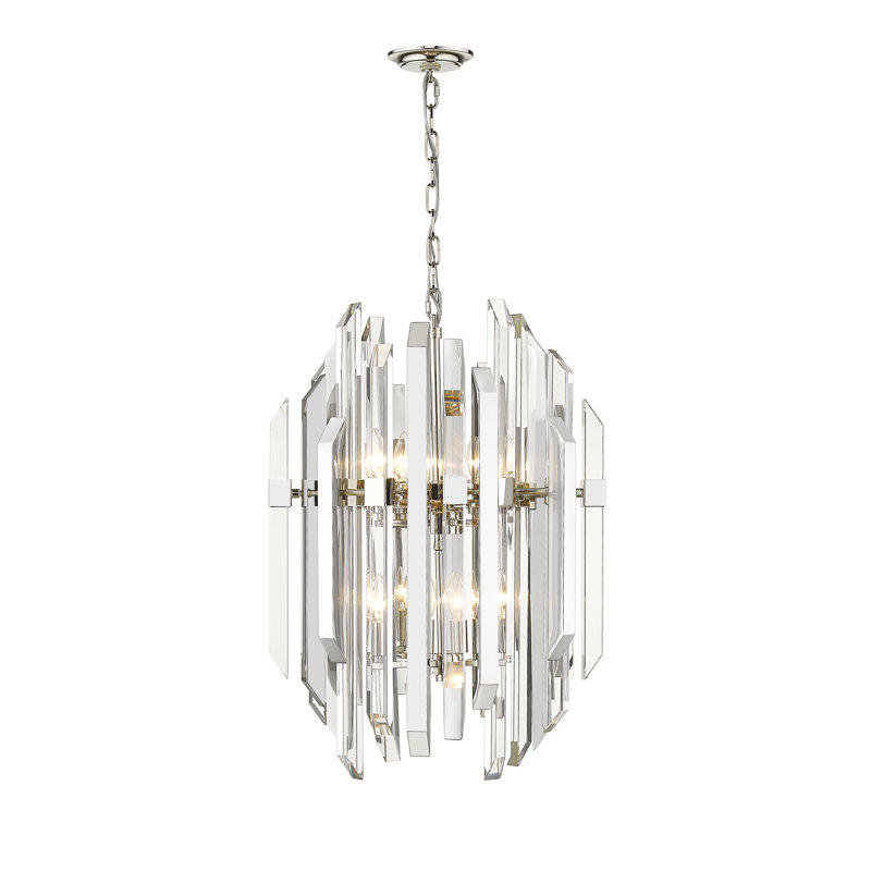 Luminaire suspendu géométrique simple 9 lumières