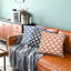 Coussin décoratif en mélange de coton texturé à motif géométrique Contemporary-58232734-58232739