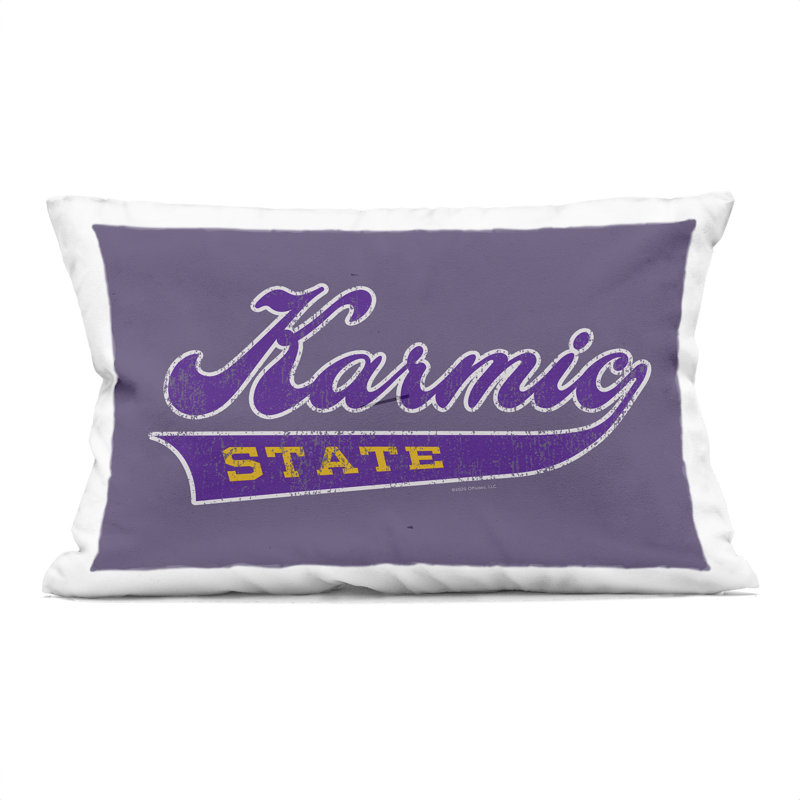 Stupell Industries Karmic State Varsity Design by Higher Learning/Life Is High Throw Pillow