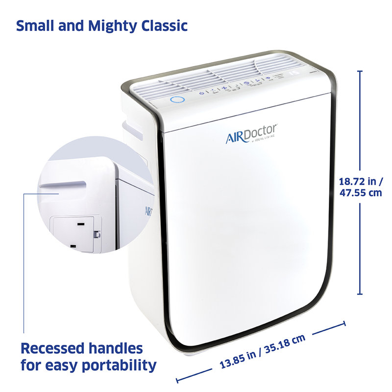 AirDoctor 3500i White Smart Console Air Purifier with HEPA Filter