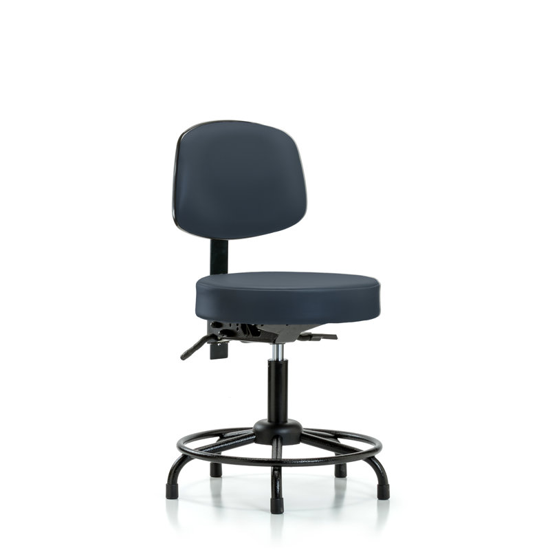 Chaise de bureau ergonomique Norma, Roulettes, Bleu impérial