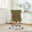 Chaise de bureau confortable et moderne en chenille avec base ajustable en chrome